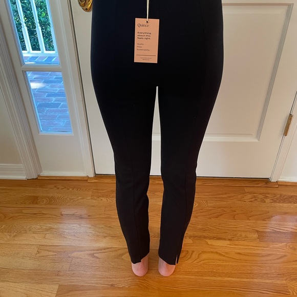 NWT QUINCE ULTA STRETCH PONTE ANLE PANTS SIZE SMALL COLOR BLACK. - Picture 2 of 13